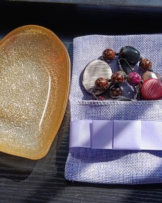 Collana artigianale con svuota tasche a cuore 