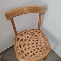 sedia legno impagliata