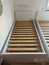 Letto bianco singolo dell’ikea