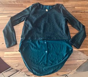 Maglia lurex ottanio