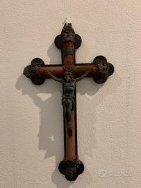 Antico crocefisso da parete arte sacra