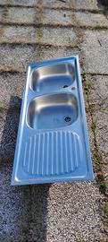 lavandino  inox 2 vasche 