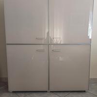 credenza parete attrezzata rovere wenge e vetro 