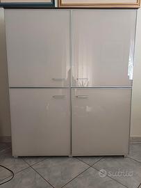 credenza parete attrezzata rovere wenge e vetro 