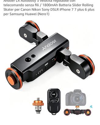 Andoer L4 Autodolly con supporto smartphone