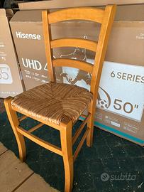 Sedie in legno impagliate