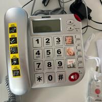 Telefono fisso con tastiera grande e sos