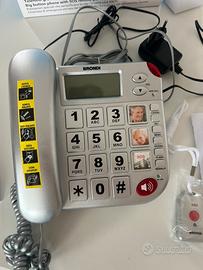 Telefono fisso con tastiera grande e sos