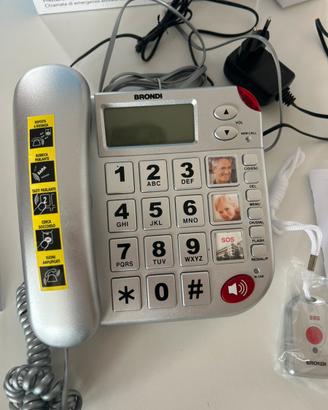 Telefono fisso con tastiera grande e sos