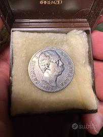 Moneta 2 Lire Arg Umberto I - Regno d’Italia 1883
