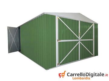 Box auto in Acciaio lamiera 360x514cm 18mq verde