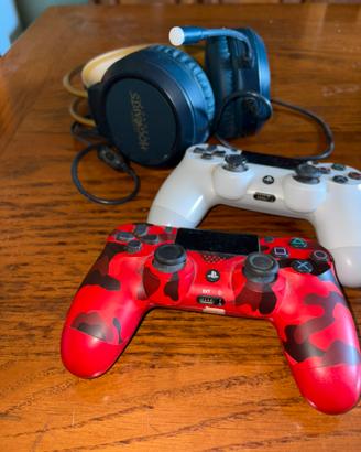 2 Controller originali Ps4 + Cuffie gaming