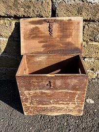 Cassapanca sgabello legno vintage rustico