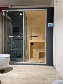 Sauna con bagno turco e doccia per la tua casa
