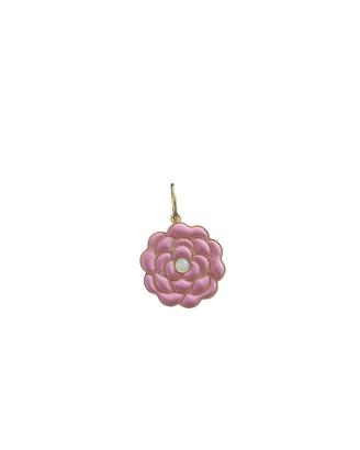 Charm chanel ciondolo camelia rosa dorato