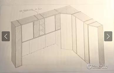 Armadio ponte con cabina armadio ad angolo