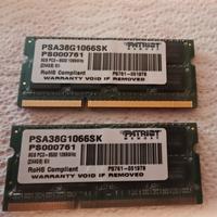 patriot RAM ddr3 kit 2x 4gb per Apple psa38g1066sk