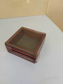 Scatola portagioie legno e plexiglas 