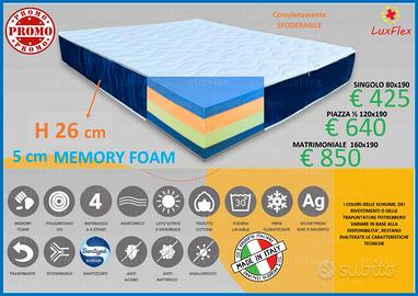 MATERASSO MEMORYFOAM - H26CM - SFODERABILE