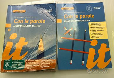 Libri scuole medie - grammatica - con le parole