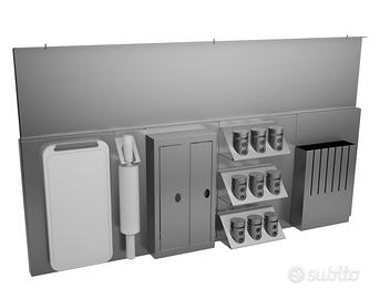 Work station cucina 120 inox Essetre