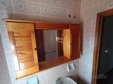 specchiera bagno in legno 