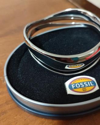 Bracciale rigido originale Fossil in acciaio inox