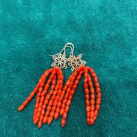 Orecchini argento e corallo