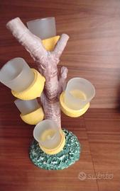 Set da limoncello in ceramica lavorata a mano