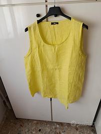 Canotta lino 100/100 colore pistacchio 