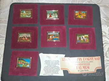 7 Litografie Alluminio Miniature L. Stolfa 12 mesi