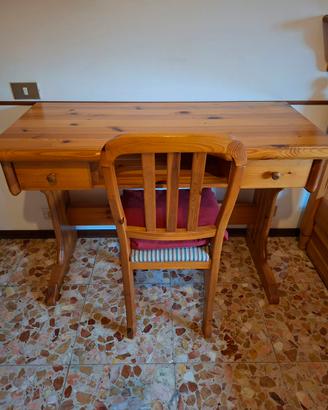 Scrivania legno massello