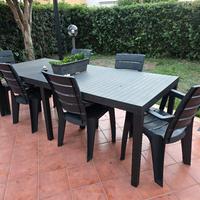 Tavolo da esterno allungabile antracite 