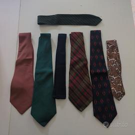 Lotto 7 cravatte uomo vintage vari stili colori 