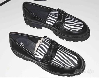 Scarpe Mocassini Chunky Zebra-Print - Numero 40 -
