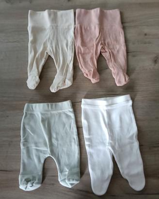 set 4 pantaloni neonato taglia 1 mese