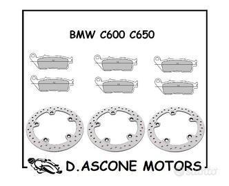 DISCHI E PASTIGLIE BMW C SPORT K18 C600 12 15 ANTE