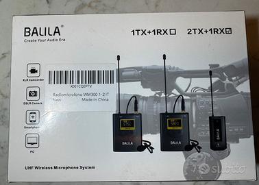 Radio microfono wireless Balila 2TX+1RX usato 1vol