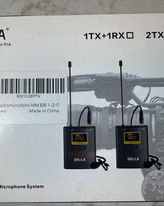 Radio microfono wireless Balila 2TX+1RX usato 1vol