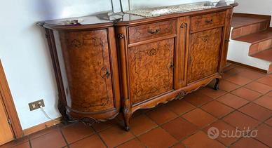 Credenza in noce e radica stile classico
