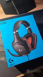 Cuffie Gaming Logitech G332 + Adattatori e Scatola