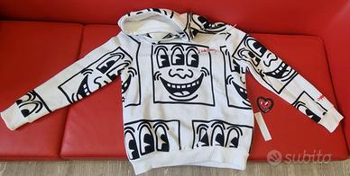 Felpa cappuccio stampa Keith Haring bershka