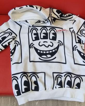 Felpa cappuccio stampa Keith Haring bershka
