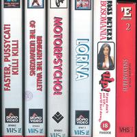 Russ Meyer Lotto di 6 film in VHS videocassette