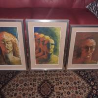 Tre dipinti olio su tela anno 1972