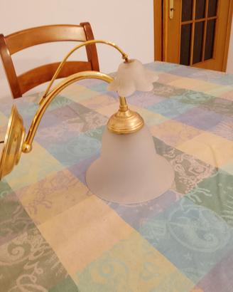 tris applique campanella di vetro 