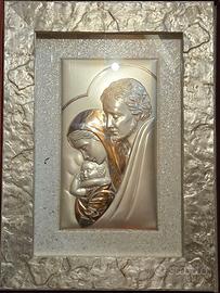 Quadro Sacra Famiglia argento  SOVRANI