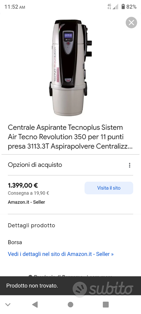 Aspirapolvere centralizzato Sistem Air - Elettrodomestici In vendita a  Bergamo