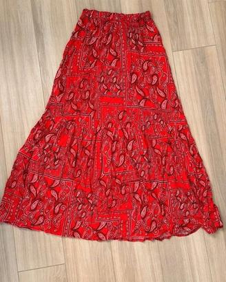 GONNA LUNGA SVASATA A FANTASIA PAISLEY **NUOVA**