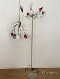 Lampadario e lampada da terra